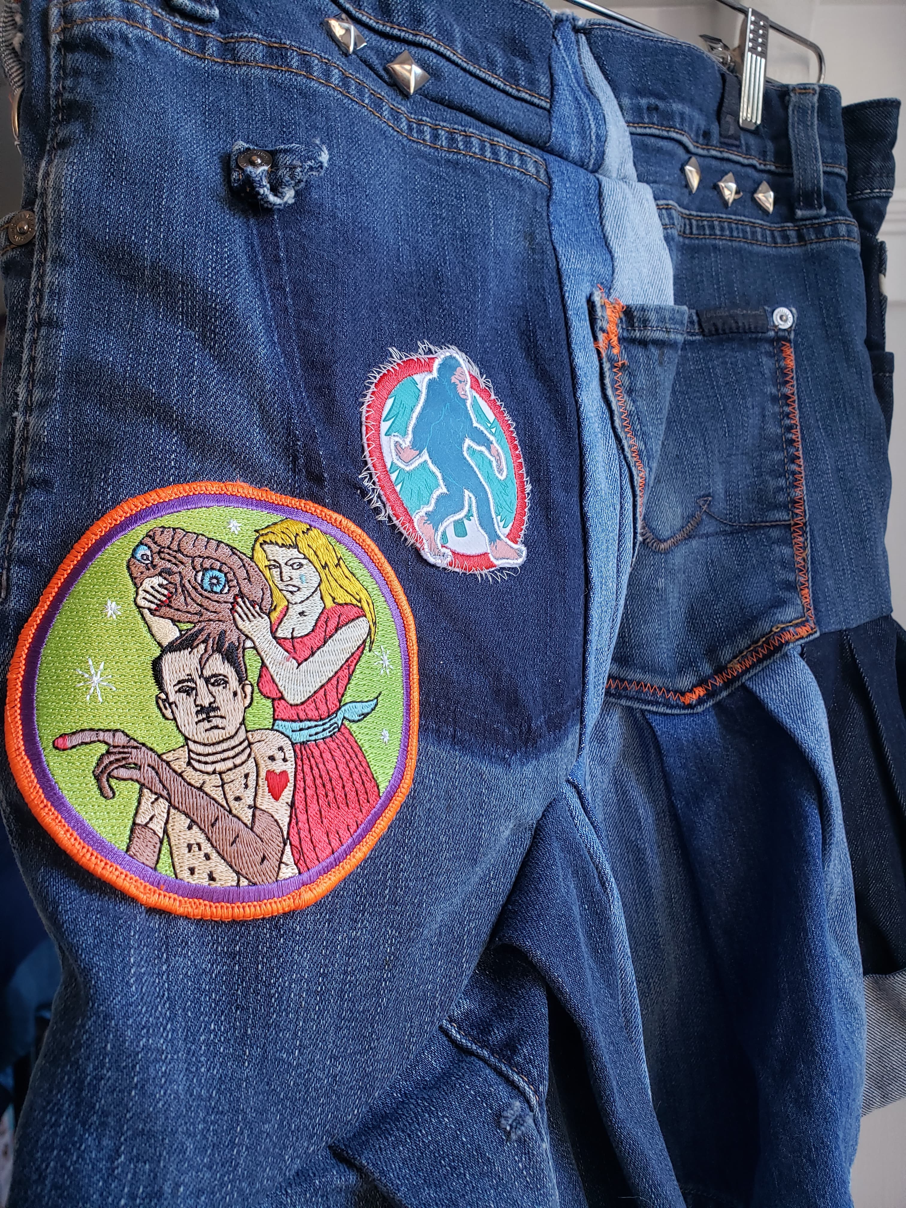 Patchwork Jean Skirt